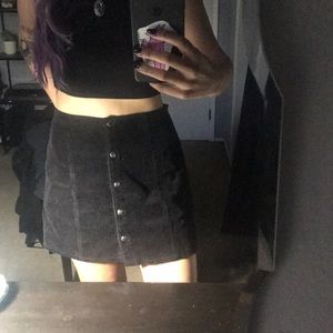 Corduroy button up skirt